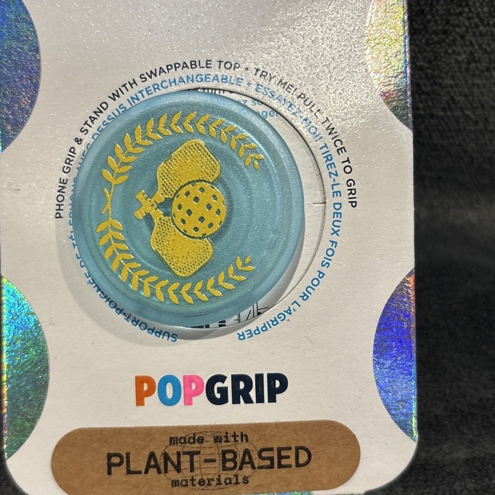 PopSockets PopGrip Premium Phone Grip & Stand - Pickleball